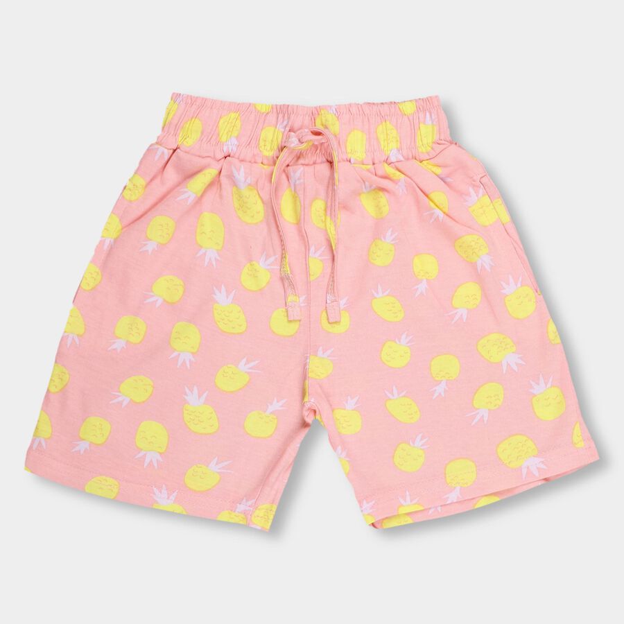 Girls' 100% Cotton Shorts , Pink, large image number null