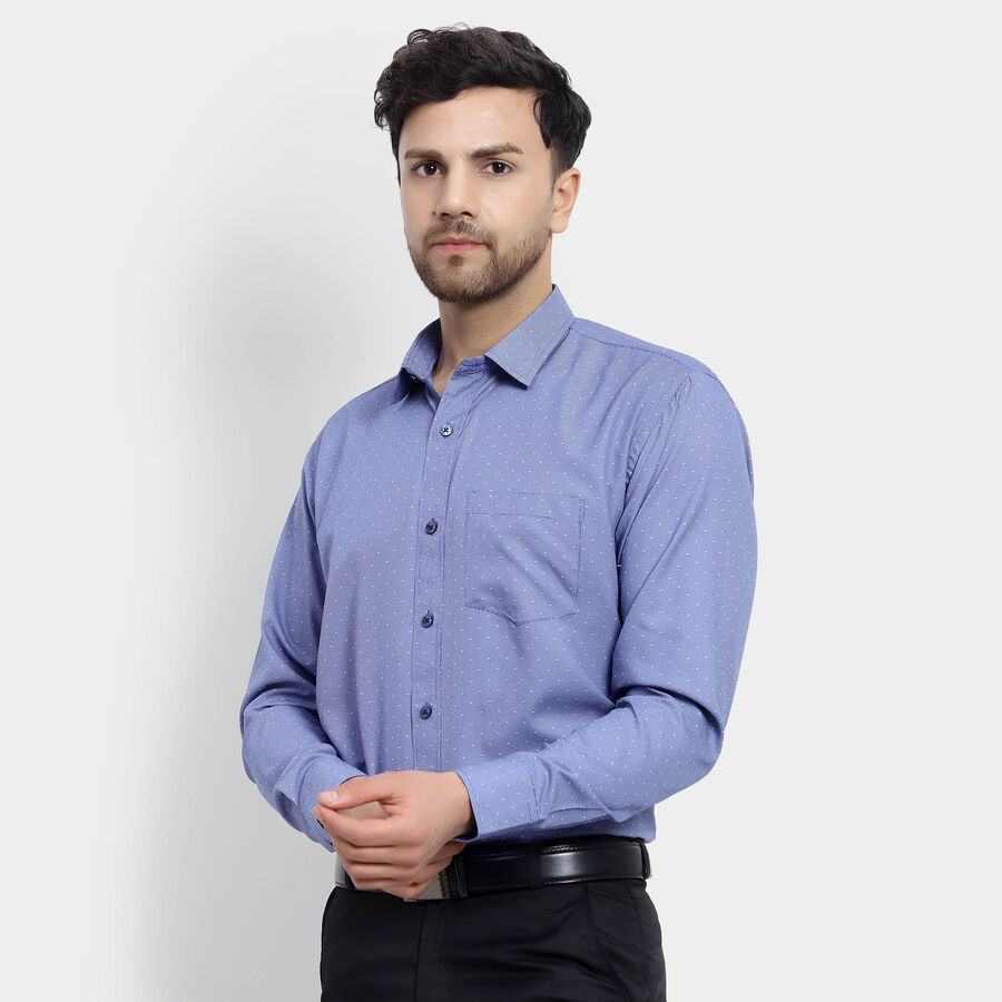 Solid Formal Shirt, Navy Blue, large image number null