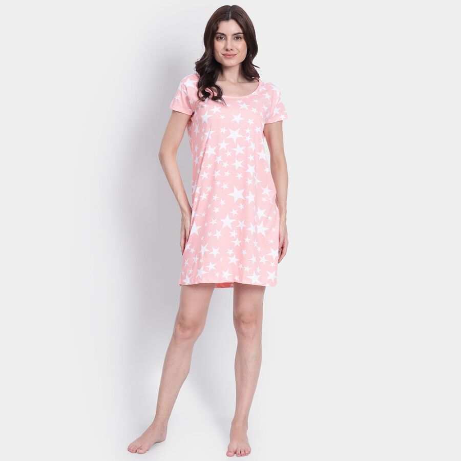 Ladies' Nighty, हल्का गुलाबी, large image number null