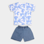 Infant Boy's Cotton Baba Suit, मध्यम नीला, small image number null