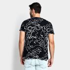 Men's 100% Cotton Round Neck Half Sleeves T-Shirt , Black, small image number null