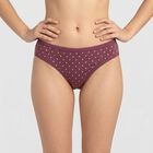 Women's Lilac Regular Fit Polka Dot Panty, Lilac, small