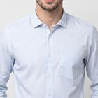 Men's Light Blue Spread Collar Formal Shirt, हल्का नीला, small