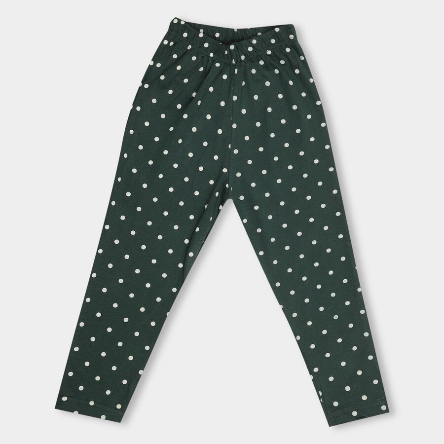 Girls' Pyjama, Dark Green, large image number null