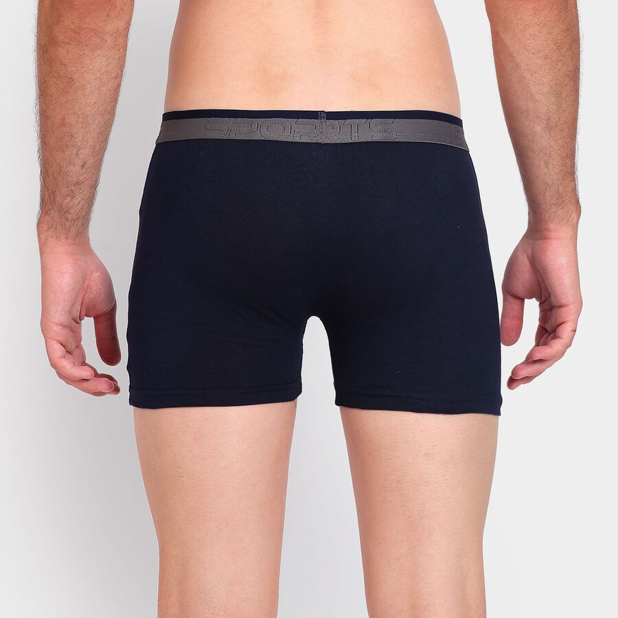 Men's 100% Cotton Trunks, Navy Blue, large image number null