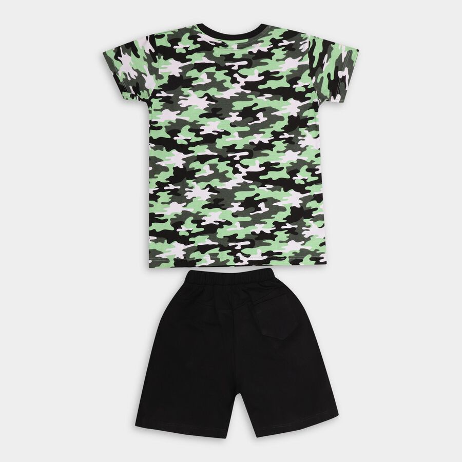 Boys' 100% Cotton Knit Baba Suit , Olive, large image number null