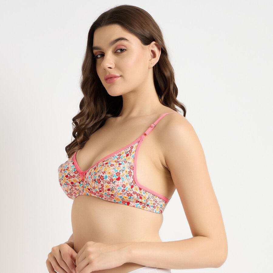 Ladies' 100% Cotton Bra , पीच, large image number null