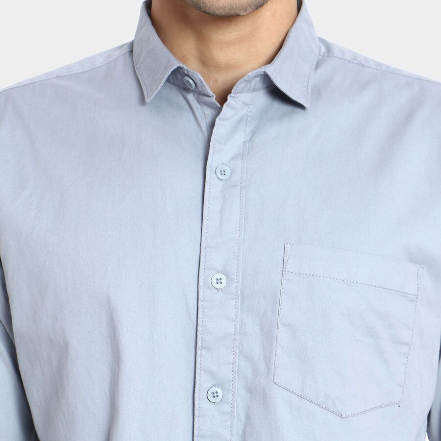 Men's 100% Cotton Casual Shirt, गहरा नीला, large image number null