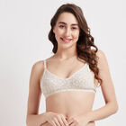 Printed Non-Padded Bra, Off White, small image number null