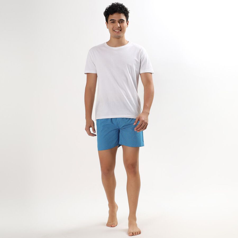 Men's 100% Cotton Boxers , Mid Blue, large image number null