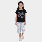 Girls Navy Blue Casual Upper And Bottom Set, नेवी ब्लू, small