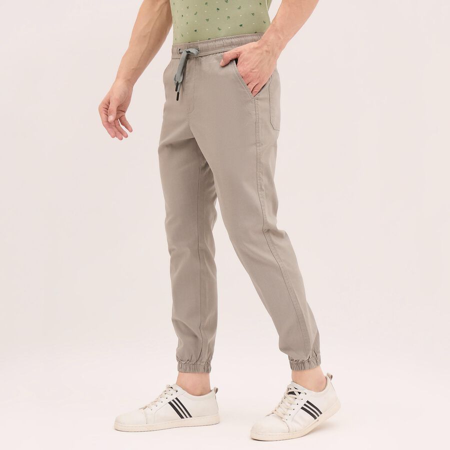 Men's Jogger Slim Fit Casual Trousers, Light Grey, large image number null