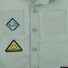 Infants Light Green Cotton Half Sleeve Classic Casual Shirt, Light Green, small