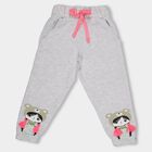 Girls' Light Grey Cartoon Printed Jogger Pyjama, मिश्रित हल्का ग्रे, small image number null