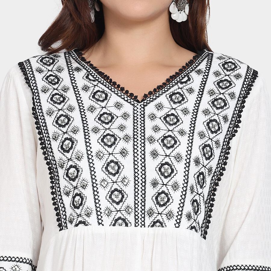 Ladies' Kurta, Off White, large image number null