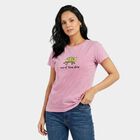 Women's Lilac Round Neck Regular T-Shirt, Lilac, small