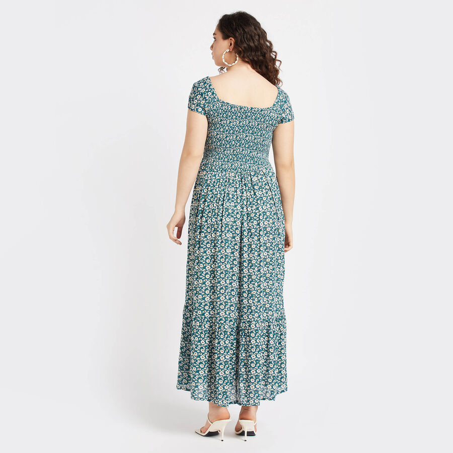 All Over Print Dress, Dark Green, large image number null