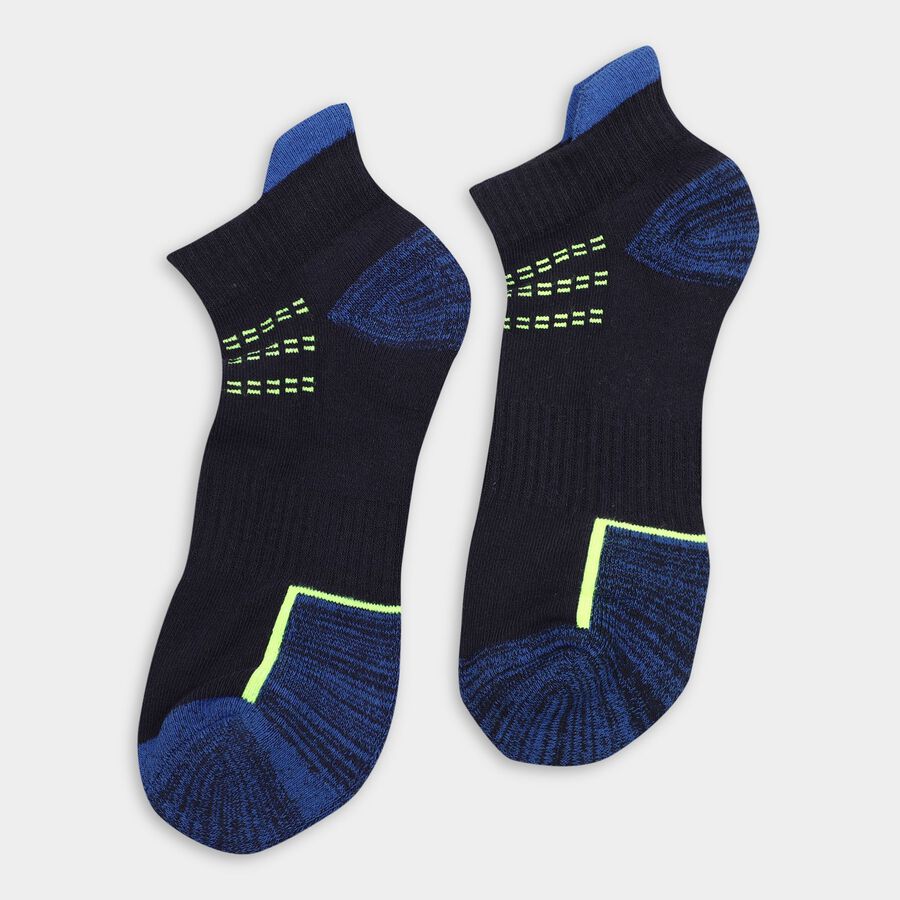 Men's Socks (Pack of 3), नेवी ब्लू, large