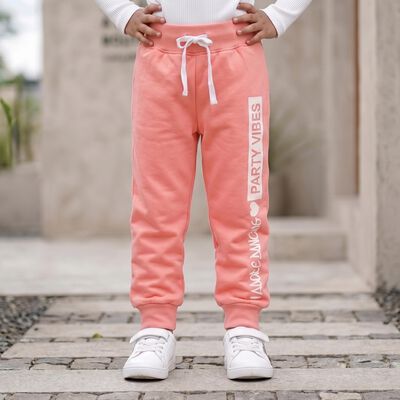Girls Pink Straight Fit Pyjama