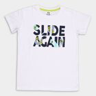 Boys' Half Sleeves T-Shirt, White, small image number null