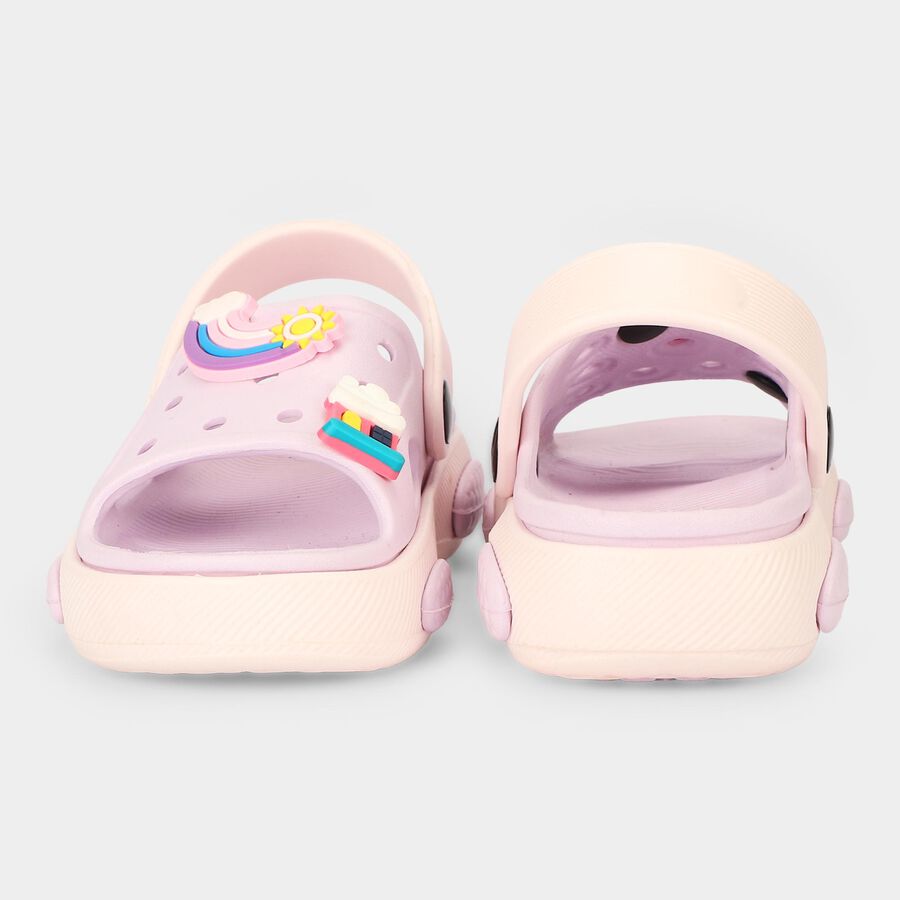 Girls' Lavender Slip-On Back Strap Clog Sandals, Lilac, large
