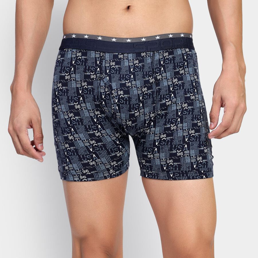 Men's 100% Cotton Trunks , Navy Blue, large