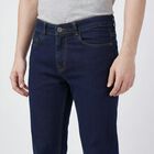 Men's Blue Regular Fit Jeans, Dark Blue, small