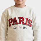 Boys' Grey Round Neck Graphic Pullover Sweatshirt, मिश्रित हल्का ग्रे, small