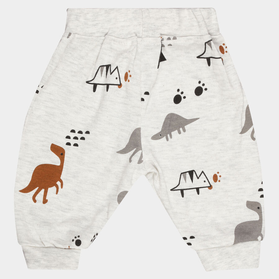 Infants Printed Pyjama, Melange Light Grey, large image number null