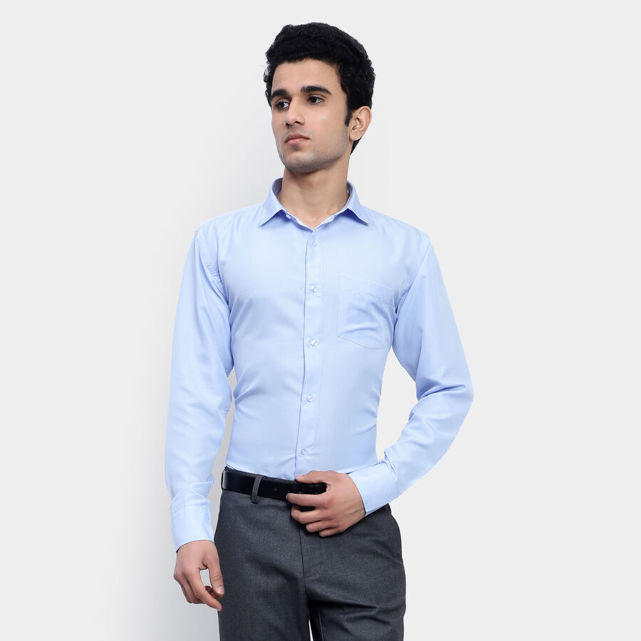 Solid Formal Shirt, Light Blue, large image number null