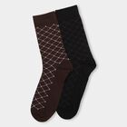 Men's Socks (Pack of 2), काला, small image number null