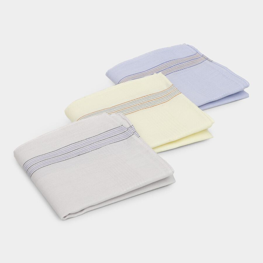 Men's Light Blue, Light Yellow, Light Gray Handkerchief Pack, Aqua, large image number null