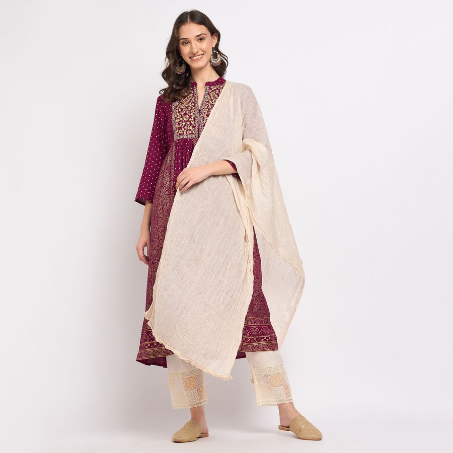 Ladies' Dupatta, Beige, large image number null