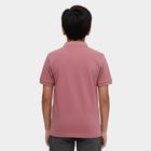 Boys' Pink Cotton Blend Round Neck Casual T-Shirt, गुलाबी, small