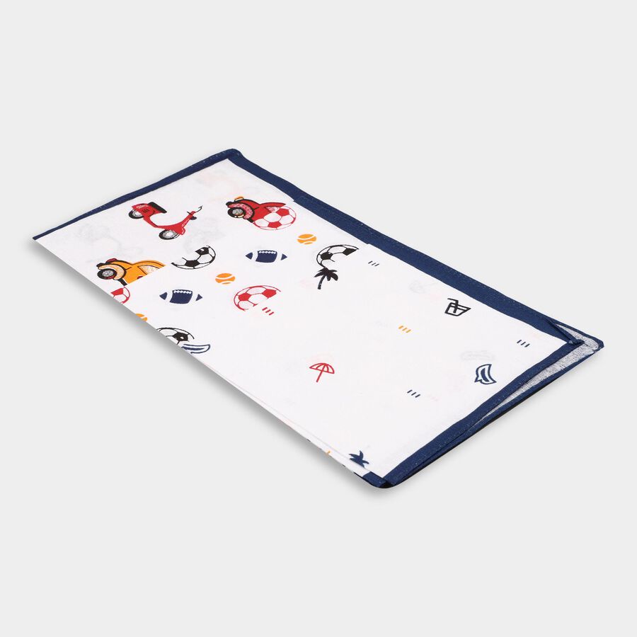 Boys' 100% Cotton Hanky , White, large image number null