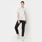 Printed Round Neck T-Shirt, Light Grey, small image number null