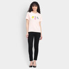 Cotton Round Neck T-Shirt, पीच, small image number null