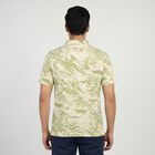 Men's Light Green Cotton Collared Neck Casual T-Shirt, हल्का हरा, small