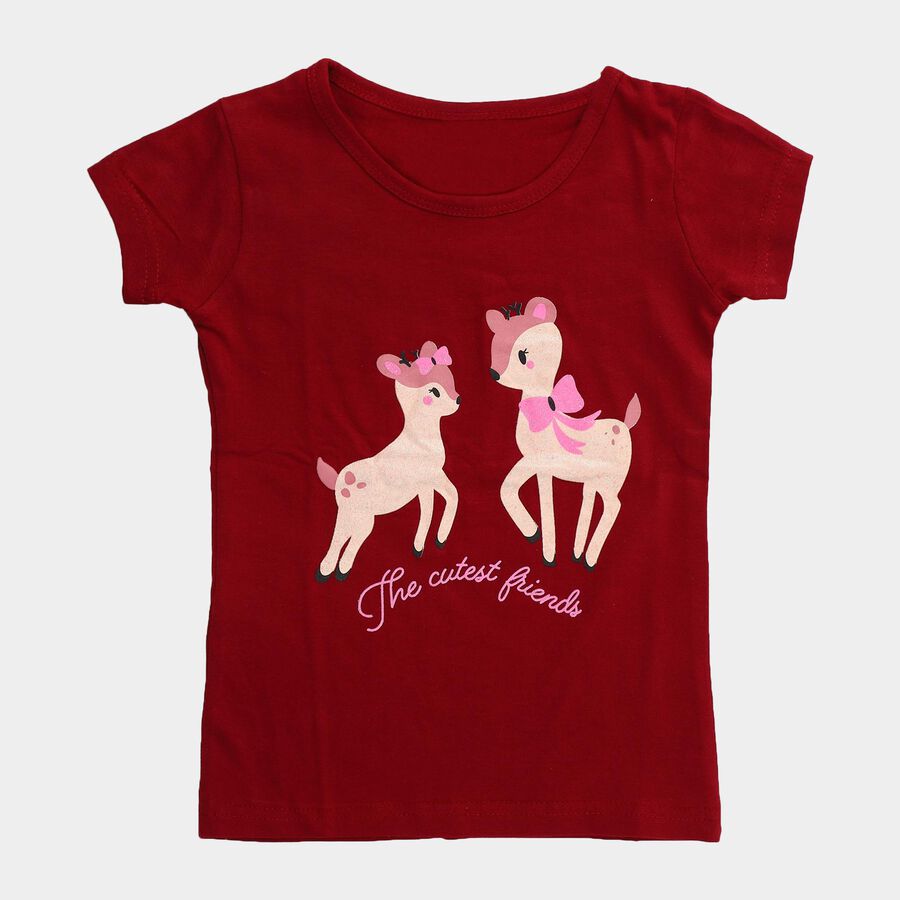 Girls' T-Shirt, Wine, large