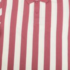 Men's Pink Polo Neck Striped T-Shirt, गुलाबी, small