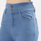 Ladies' Jeans, मध्यम नीला, small