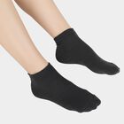 Men's Black and Gray Ankle Length Cotton Blend Socks Pack of 3, Charcoal, small
