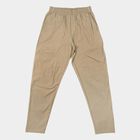 Men's Beige Straight Fit Track Pants, गहरा पीला, small