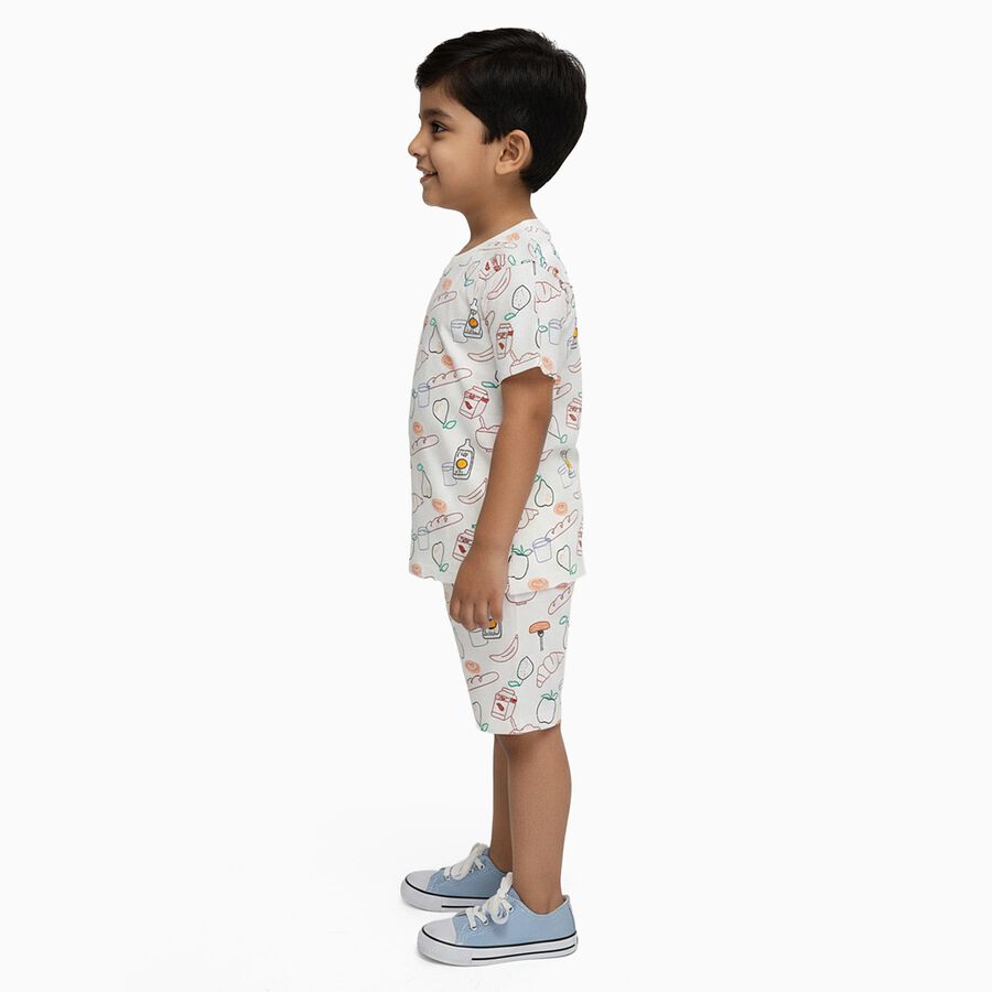 Boys' Night Suit, Beige, large image number null