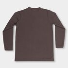 Boys' Dark Charcoal Grey Crew Neck Casual T-Shirt, Dark Grey, small image number null