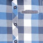 Infants Checks Regular Collar Shirt, Mid Blue, small image number null