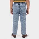Boys' Light Blue Straight Fit Drawstring Waist Jeans, Light Blue, small