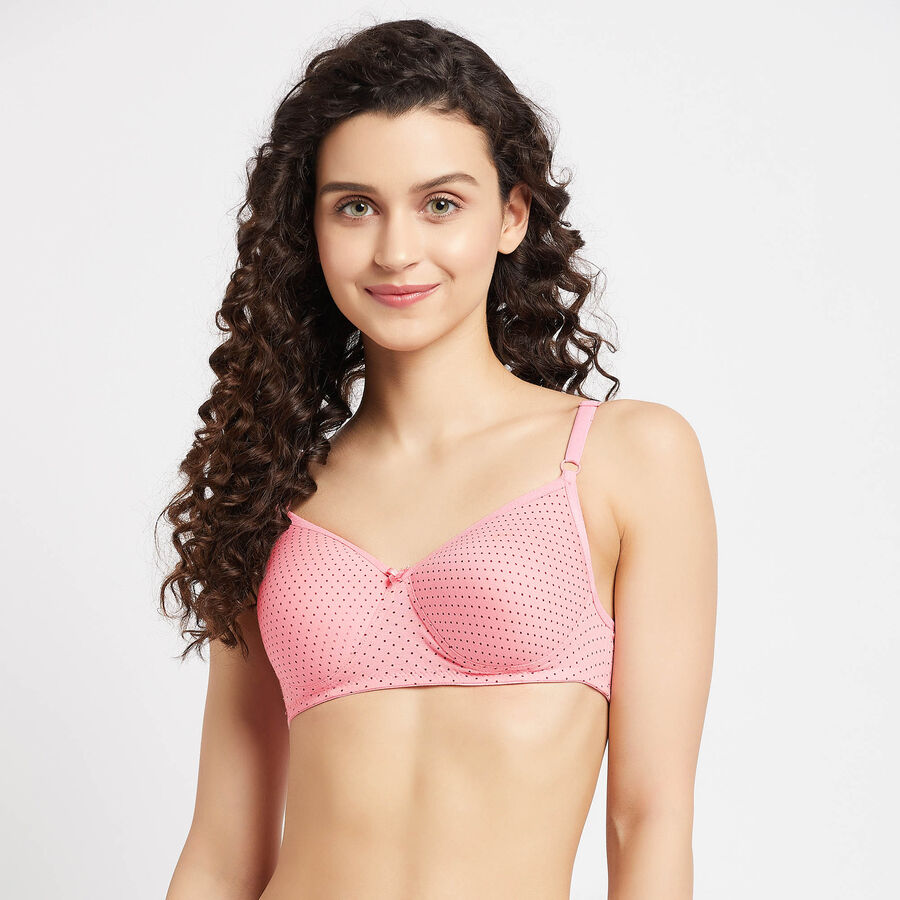 Printed Padded Bra, Light Pink, large image number null