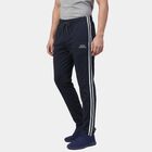 Men's Navy Blue Regular Fit Cuffed Track Pants, नेवी ब्लू, small