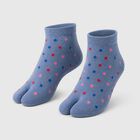 Women's Blue Regular Fit Polka Dot Pack of 1 Socks, मध्यम नीला, small